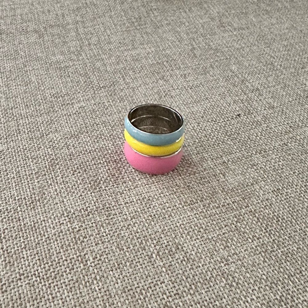 WONDERLAND ENAMEL RING STACK - Picture 8 of 10